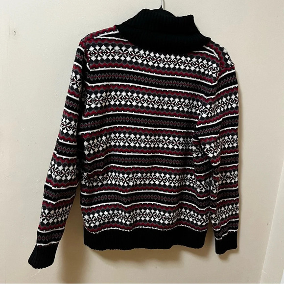 Croft & Barrow Shall Collar Winter Holiday Sweater- Size Large - Picture 2 of 4